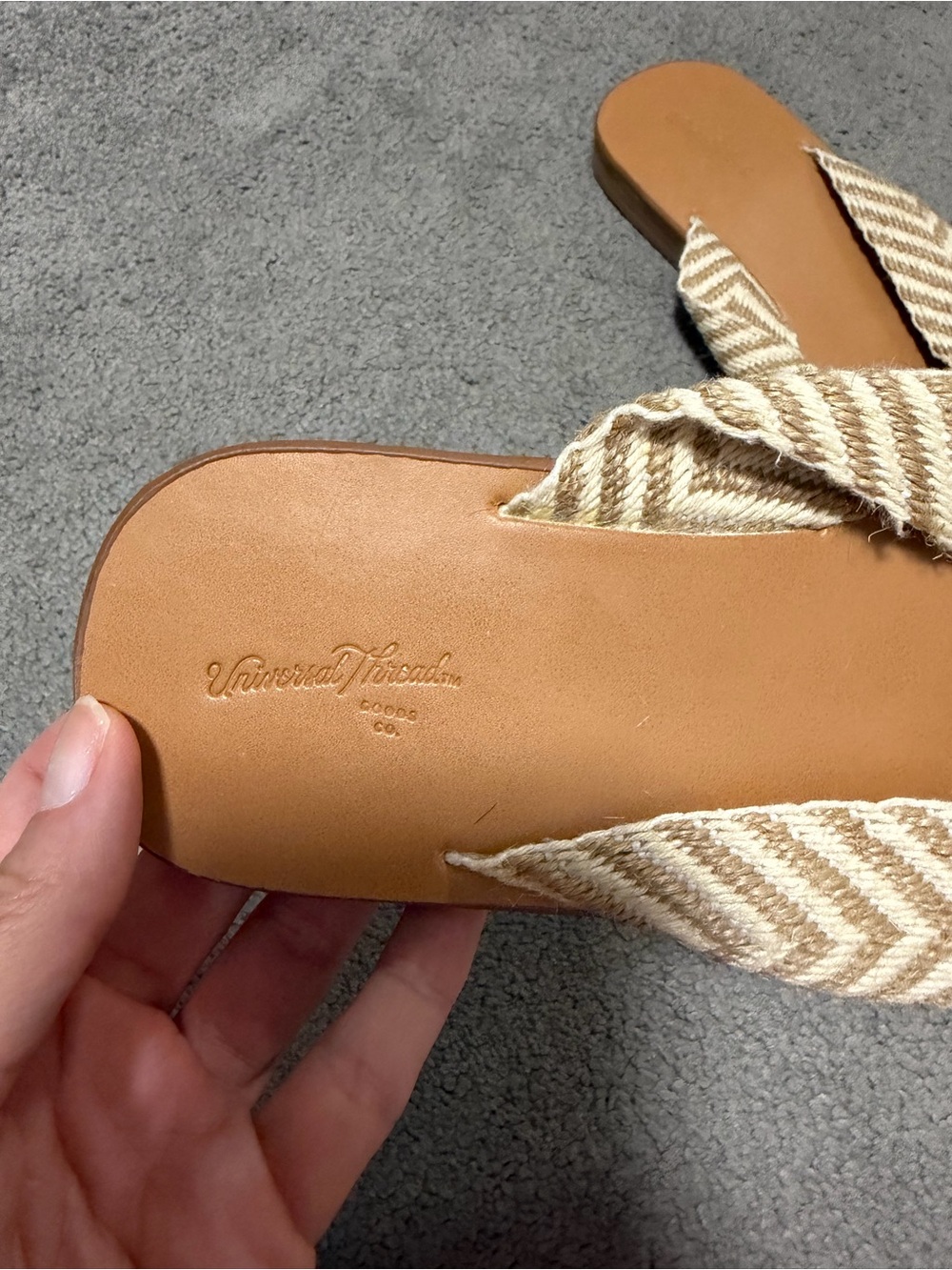 Universal Threads Woven Chevron Knot Slide Sandals - Beige - Picture 2 of 4